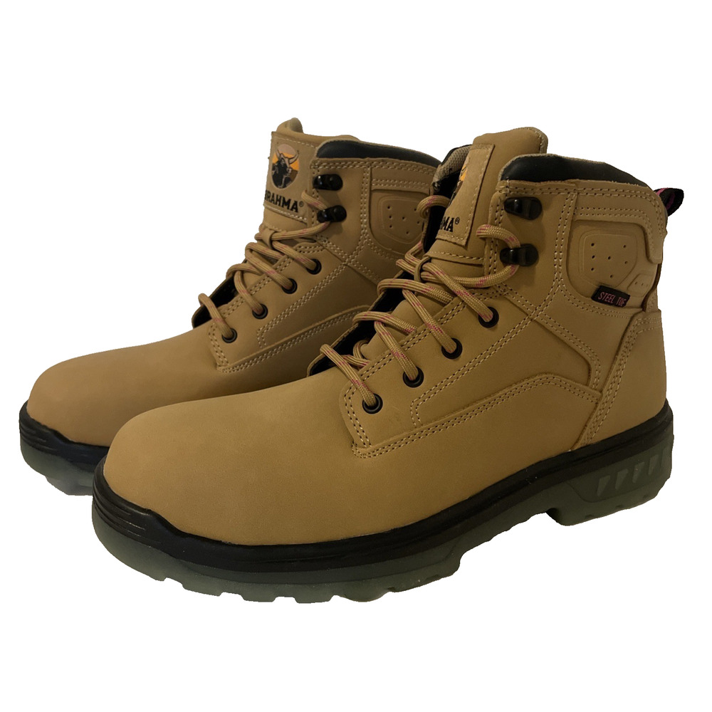 BRAHMA - SIZE: 10 - Women's Wheat Combustion 6" Steel Toe Work Boots - NEW!